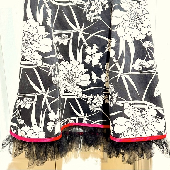 Vintage Gunne Sax Jessica McClintock Floral Ruffle 80s Mini Dress - Picture 3 of 12